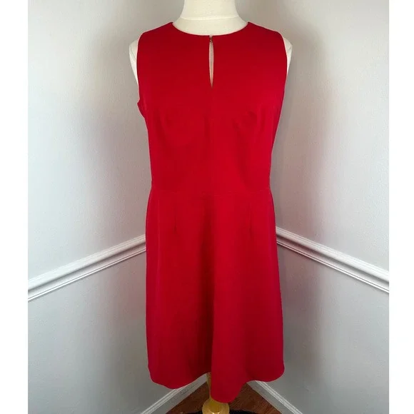 Calvin Klein | Dresses | Calvin Klein Red Sleeveless Fit Flare Dress Size  4w | Poshmark